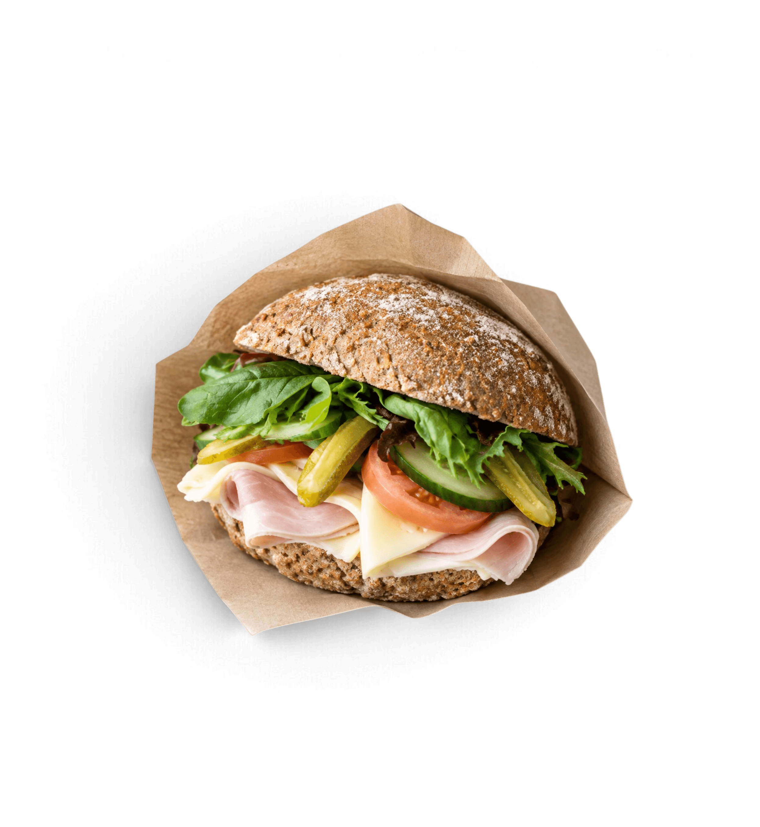 Sandwich m. skinke & ost