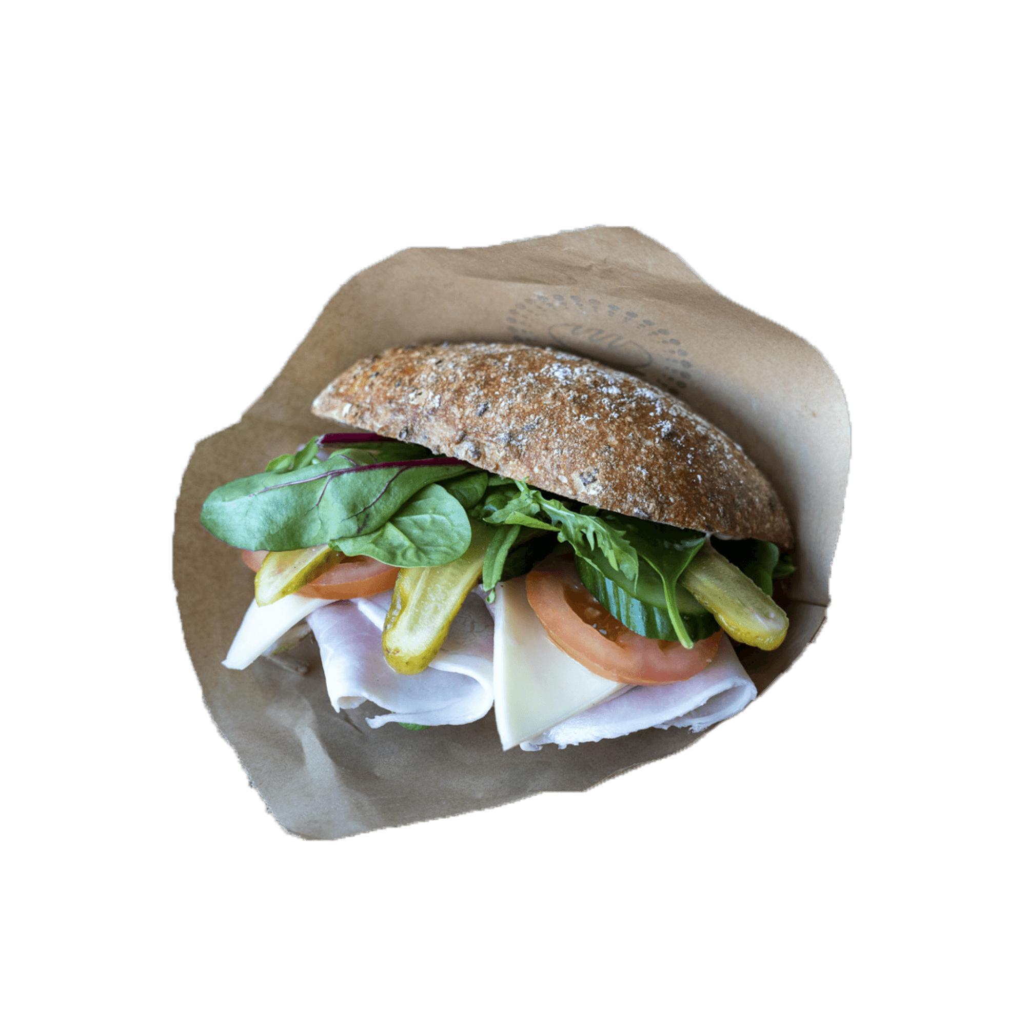 Sandwich m. skinke & ost